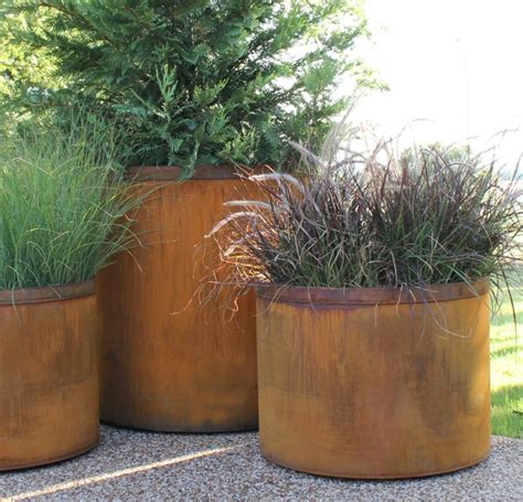 36 planter box with metal corners|36 inch diameter planter pots.